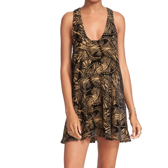 Free People Ellie Burnout Velvet Minidress - Picture 1 of 4
